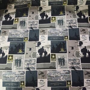 3 Yards US Army Navy Fabric 45 in Camalot Cotton B21